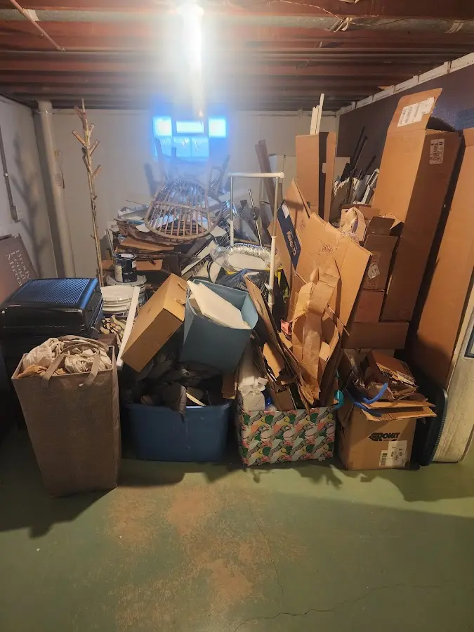 Roll-off dumpster container at job site for 4 Yard Dumpster Rental in Gainesville